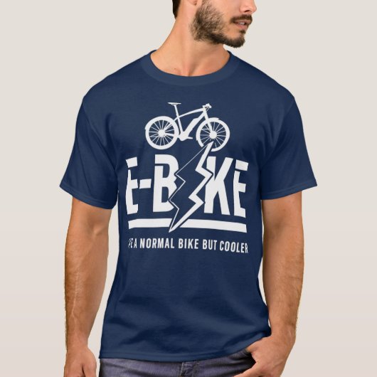 EBike Rider Bicycle Electric Cyclist T-shirt (Voorkant)