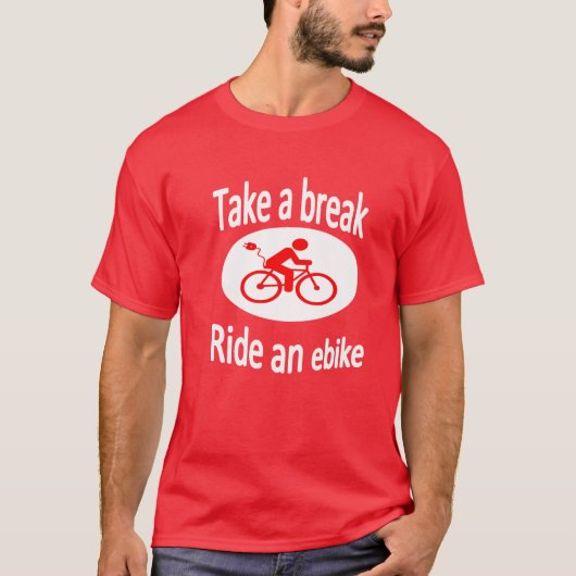 Ebike-t-shirt voor mannen t-shirt (Voorkant)