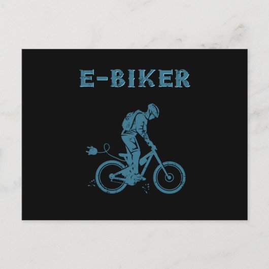 EBiker Electric Bike EBike Cycling Cyclist Gift Briefkaart (Voorkant)