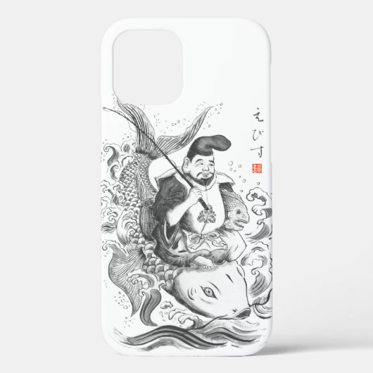 Ebisu - God van Vissen & Handel (inkt schildering) Case-Mate iPhone Case (Achterkant)