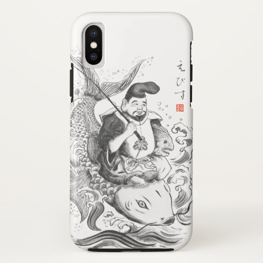 Ebisu - God van Visserij & Handel (inkt schilderin Case-Mate iPhone Case (Achterkant)
