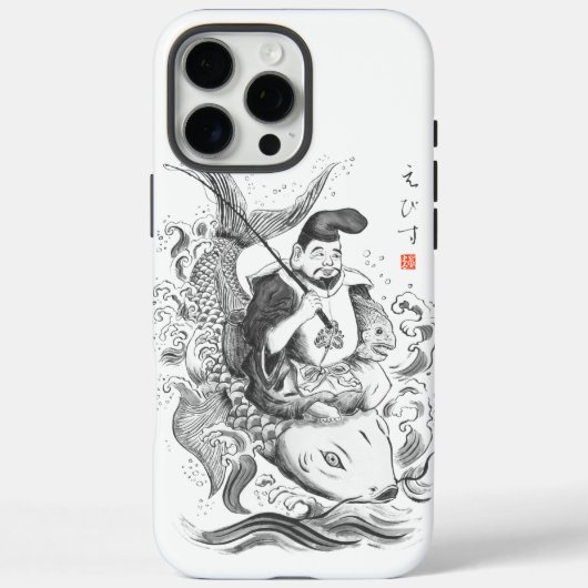 Ebisu - God van Visserij & Handel (inkt schilderin Case-Mate iPhone Case (Achterkant)
