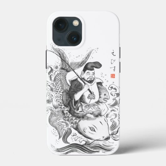 Ebisu - God van Visserij & Handel (inkt schilderin Case-Mate iPhone Case (Achterkant)