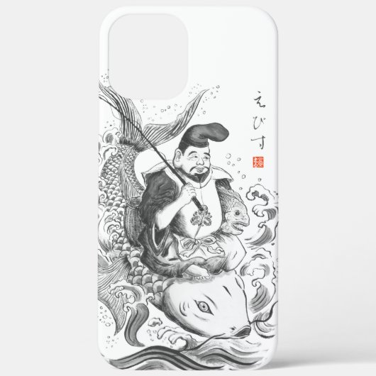 Ebisu - God van Visserij & Handel (inkt schilderin Case-Mate iPhone Case (Achterkant)