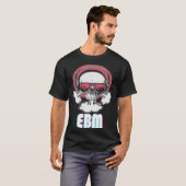 EBM Disco Techno Trance Skull T-shirt (Voorkant volledig)