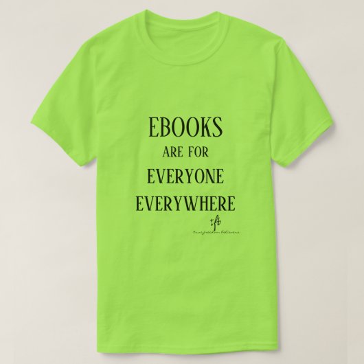 Eboekt iedereen overal Unisex T-shirt (Design voorkant)