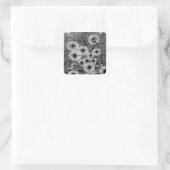 Ebon Bloom Vierkante Sticker (Tas)