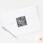 Ebon Bloom Vierkante Sticker (Envelop)