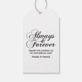 Ebony Always & Forever Weddenschap-Labels Cadeaulabel