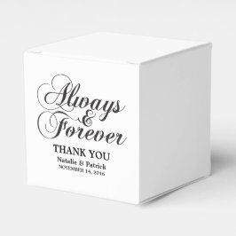 Ebony Always & Forever Wedding Favor Boxes Bedankdoosjes