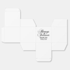 Ebony Always & Forever Wedding Favor Boxes Bedankdoosjes