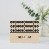 Ebony Art Deco Border Table Number Briefkaart (Staand voorkant)