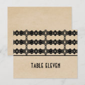 Ebony Art Deco Border Table Number Briefkaart (Voorkant / Achterkant)