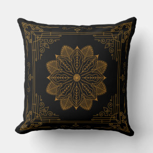 "Ebony" Art Nouveau Kussen
