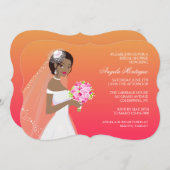 Ebony Beauty Bridal Shower Kaart (Voorkant / Achterkant)