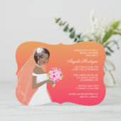 Ebony Beauty Bridal Shower Kaart (Staand voorkant)