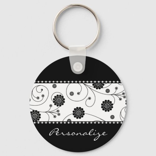 Ebony Bloom Banner Sleutelhanger (Voorkant)