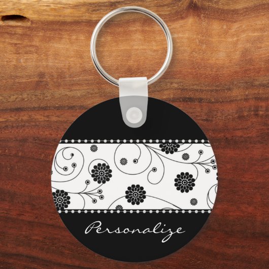 Ebony Bloom Banner Sleutelhanger (Voorkant)