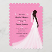 Ebony Bridal Shower Uitnodiging (Voorkant / Achterkant)