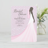 Ebony Bride Vrijgezellenfeest Kaart (Staand voorkant)