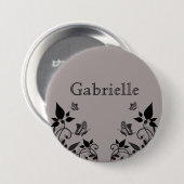 Ebony Butterfly Floral Button (Voorkant /achterkant)