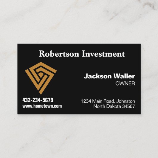 Ebony Calling Card for Any Business Visitekaartje (Voorkant)