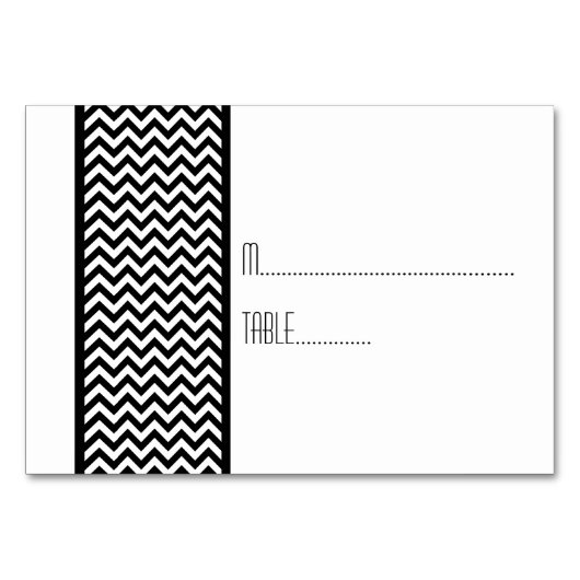 Ebony Chevron Border Escort Kaart (Voorkant)