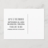 Ebony Chevron Border Save the Date Briefkaart (Achterkant)