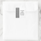 Ebony Chevron Border Save the Date Stickers (Tas)