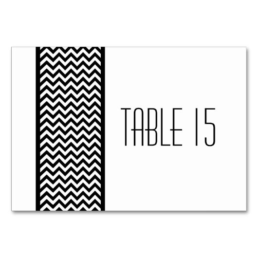 Ebony Chevron Border Table Kaart (Voorkant)