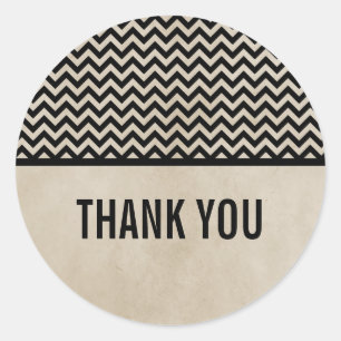 Ebony Chic Chevron Dank u Stickers