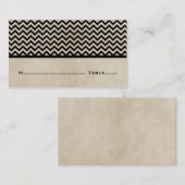 Ebony Chic Chevron Place Cards Plaatskaartje (Voorkant / Achterkant)