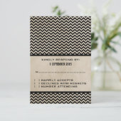 Ebony Chic Chevron Response Kaart (Staand voorkant)