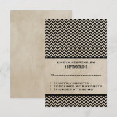 Ebony Chic Chevron Response Kaart (Voorkant / Achterkant)