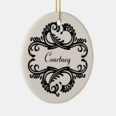 Ebony Chic Damask Ornament (Rechts)