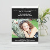 Ebony Chic Photo Afstuderen nodigt uit Kaart (Staand voorkant)