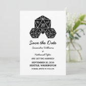 Ebony D20-apparaat Opslaan Datum uitnodiging (Staand voorkant)