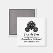 Ebony D20-apparaat Save the Date Magnet (Voorkant / Achterkant)
