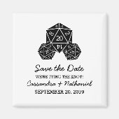 Ebony D20-apparaat Save the Date Magnet (Voorkant)