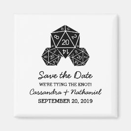 Ebony D20-apparaat Save the Date Magnet