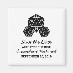 Ebony D20-apparaat Save the Date Magnet