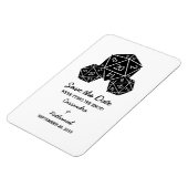 Ebony D20-apparaat Save the Date Magnet Magneet (Linkerzijde)