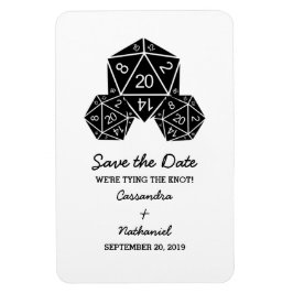 Ebony D20-apparaat Save the Date Magnet Magneet