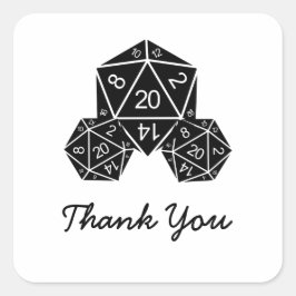 Ebony D20-desktop - Hartelijk dank, Stickers