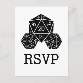 Ebony D20 Dice Response Briefkaart