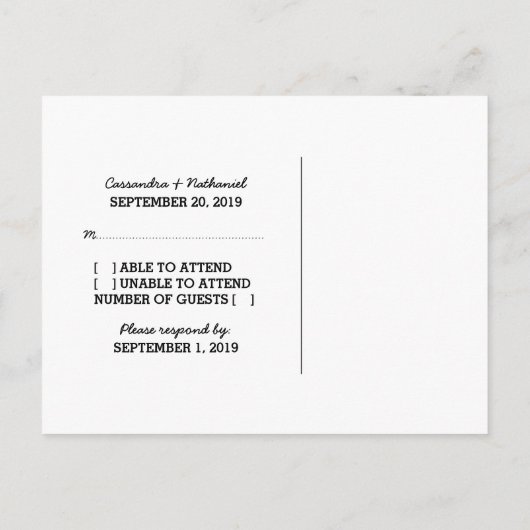 Ebony D20 Dice Response Briefkaart (Achterkant)