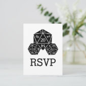 Ebony D20 Dice Response Briefkaart (Staand voorkant)