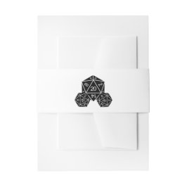 Ebony D20 Dice Wedding Bands Uitnodigingen Wikkel