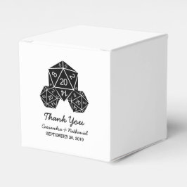 Ebony D20 Dice Wedding Favor Boxes Bedankdoosjes