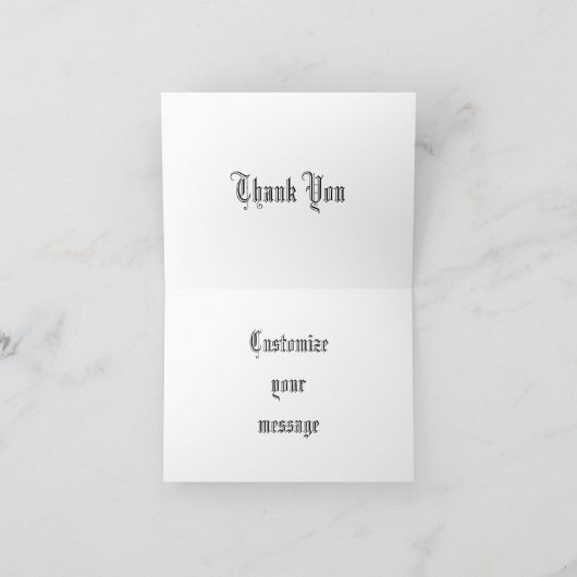 Ebony Dankbaarheid  Bedankkaart (Binnen)